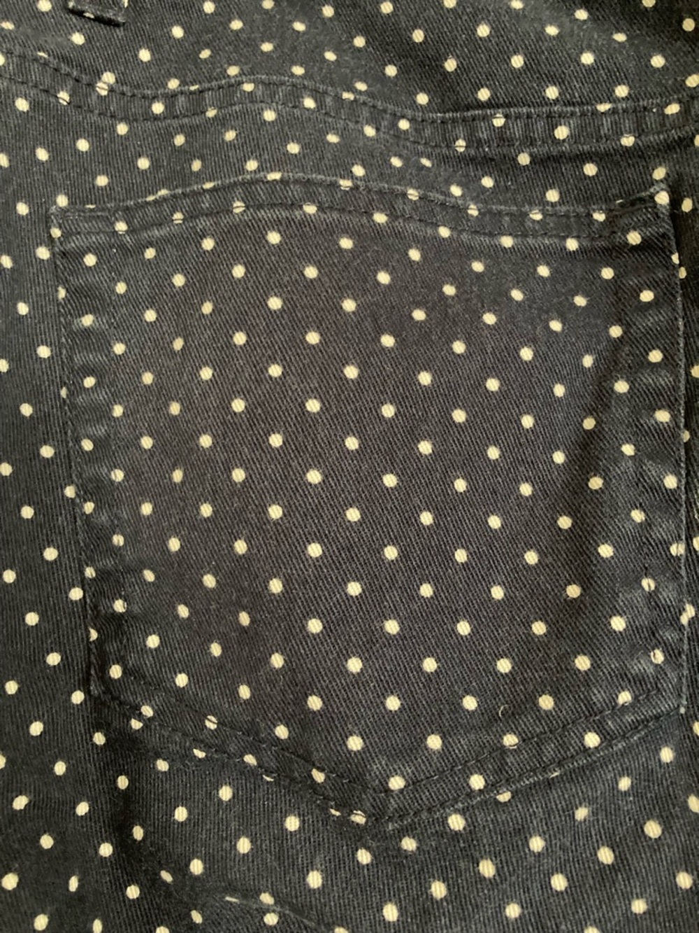 Chaps WOMENS Navy Polka Dot Capri jeans size 12 - Picture 3 of 12